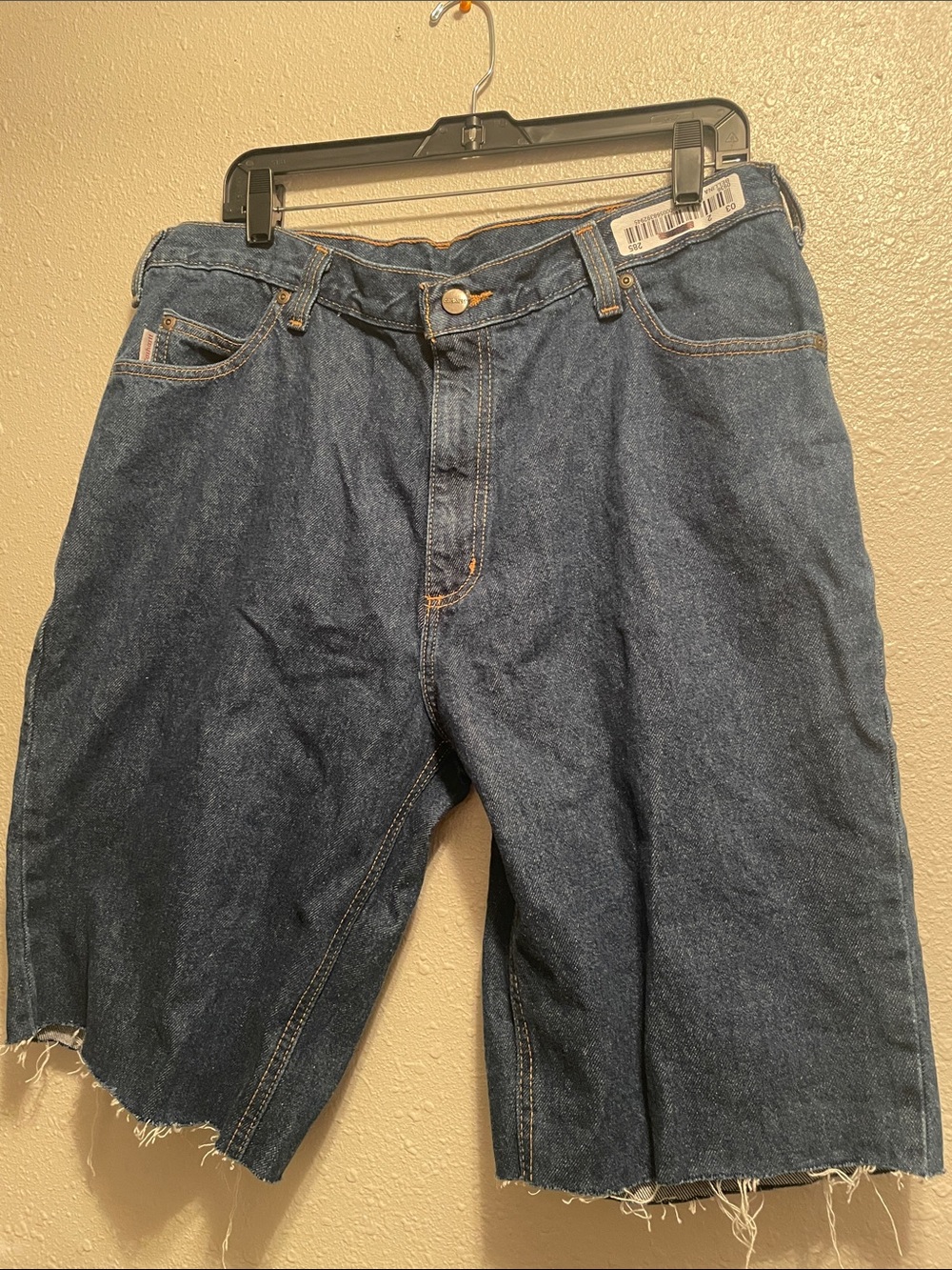 Carhartt men’s blue denim cut off shorts
